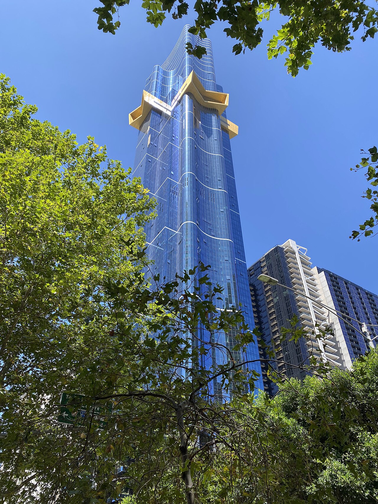 Australia 108 rising above Southbank Boulevard, Melbourne