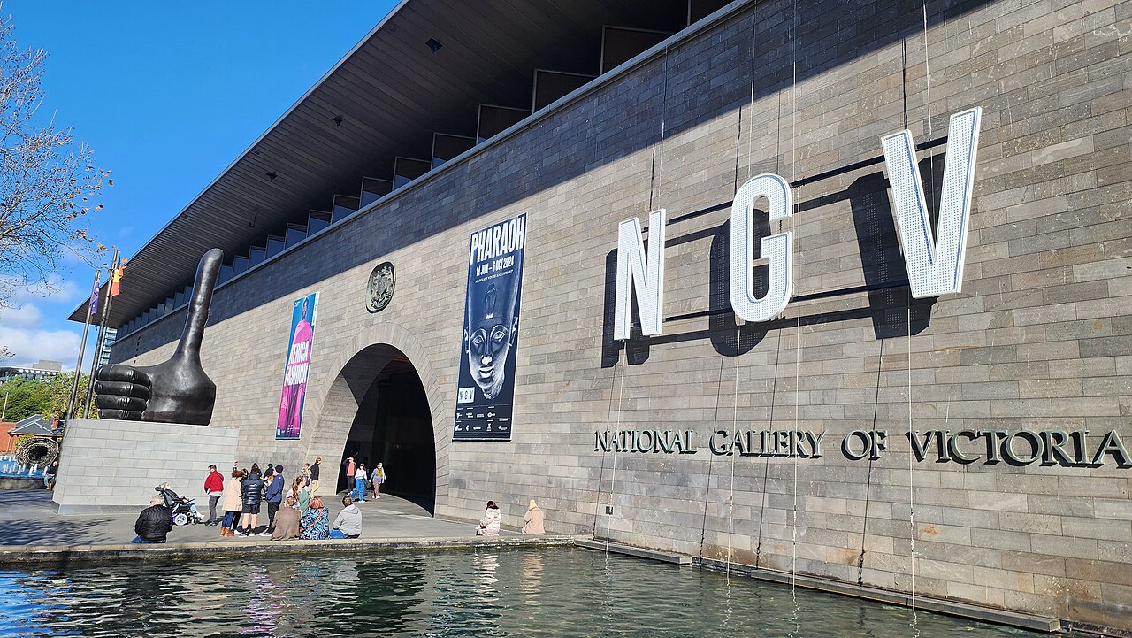 The National Gallery of Victoria entrance on St Kilda Road