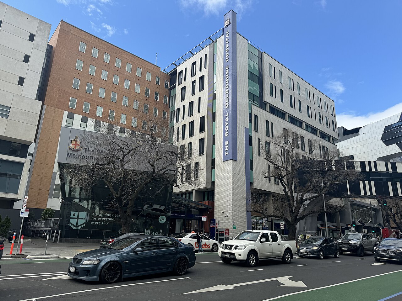 Royal Melbourne Hospital's Grattan Street entrance in Parkville